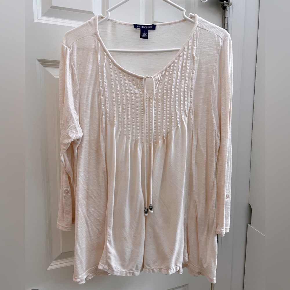 Bandolino women’s Bohemian tunic in a peachy pink